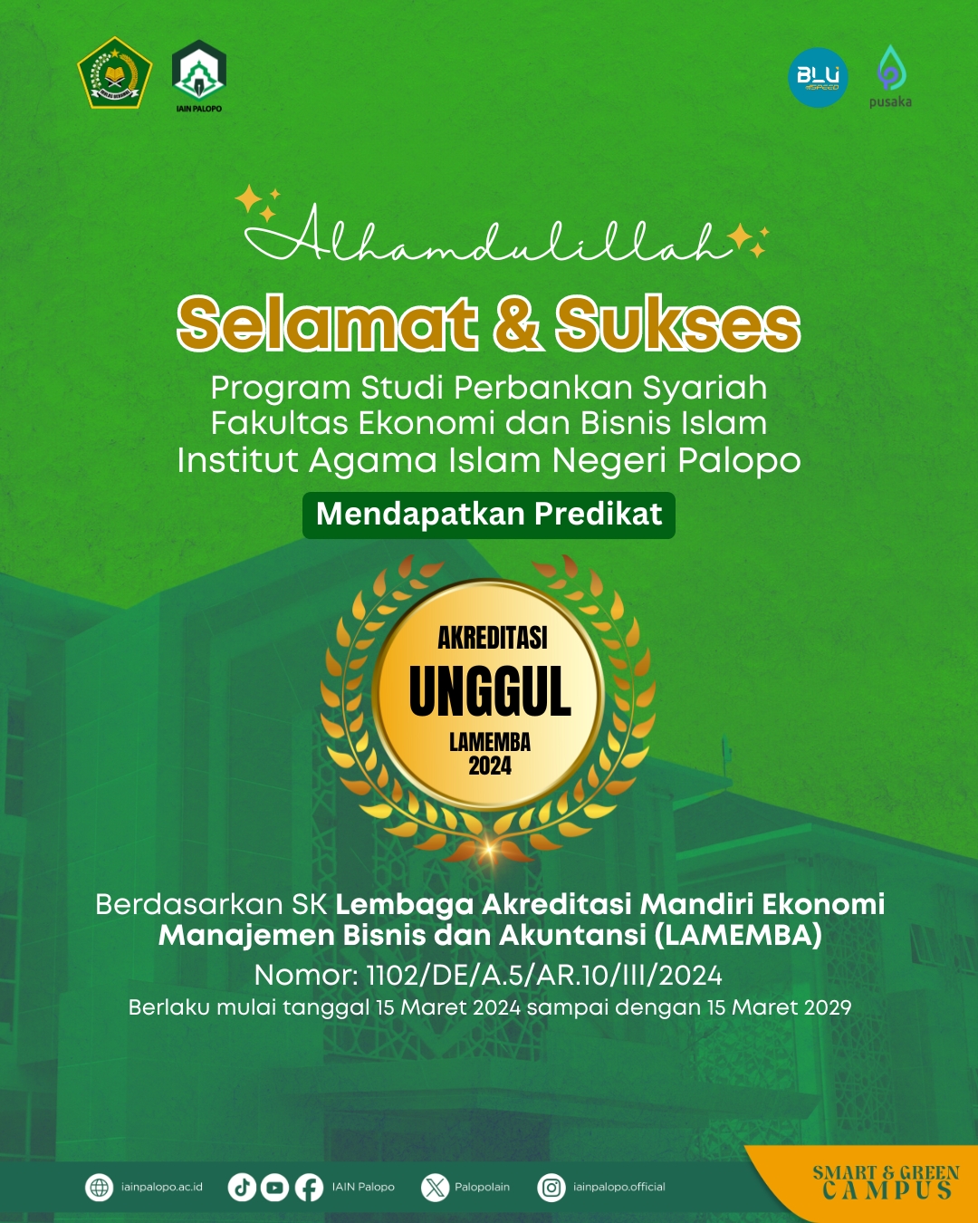 Prodi Perbankan Syariah Raih Akreditasi Unggul dari LAMEMBA