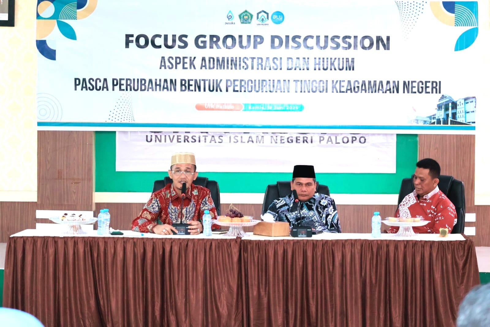 Tata Administrasi dan Aspek Hukum Pasca Alih Bentuk, UIN Palopo Gelar FGD Hadirkan Narasumber Rektor UIN Syahada