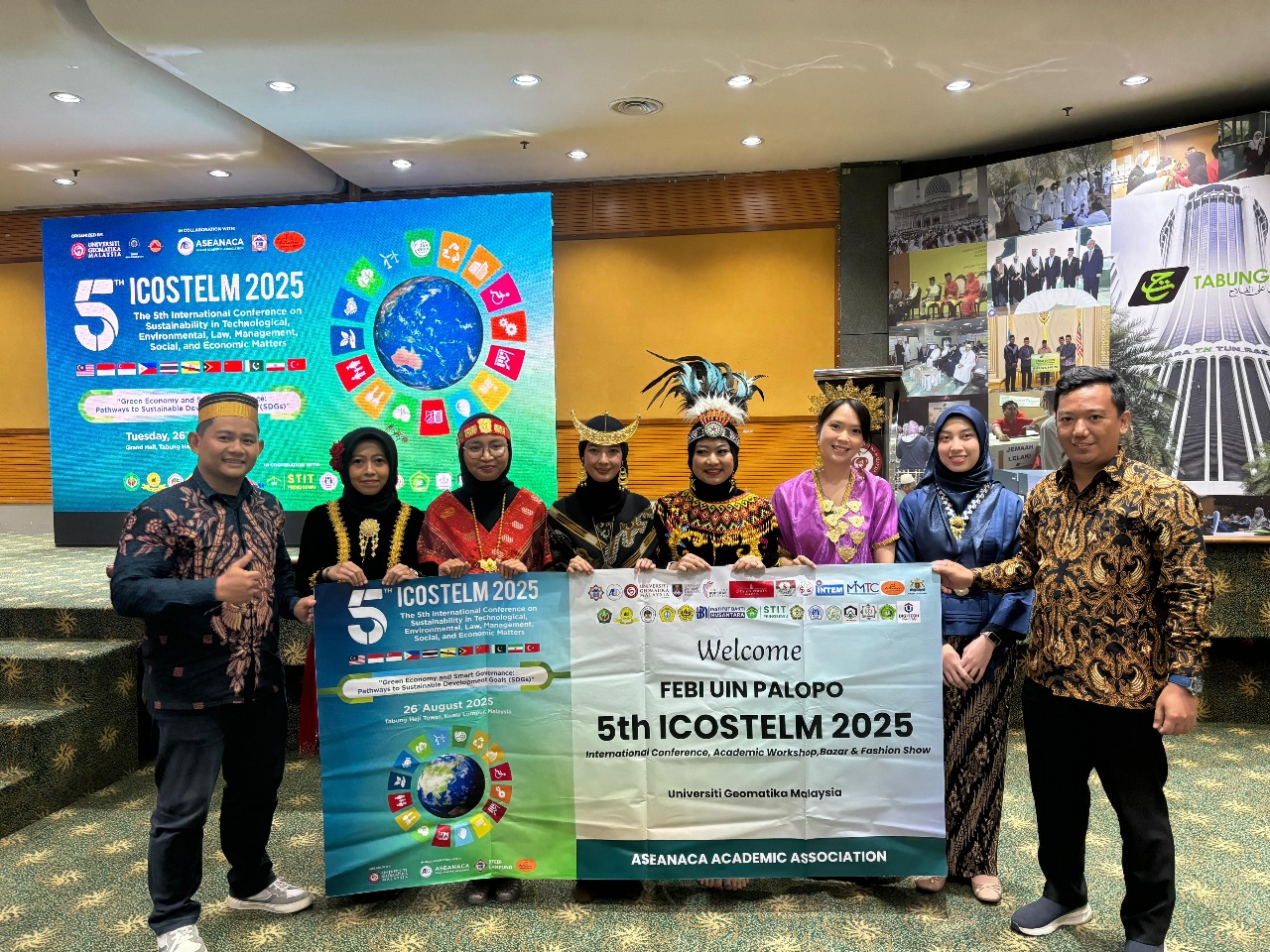 Bersama ASEANACA, UIN Palopo Perkuat Jejaring Kampus ASEAN di ICOSTELM 2025 Malaysia