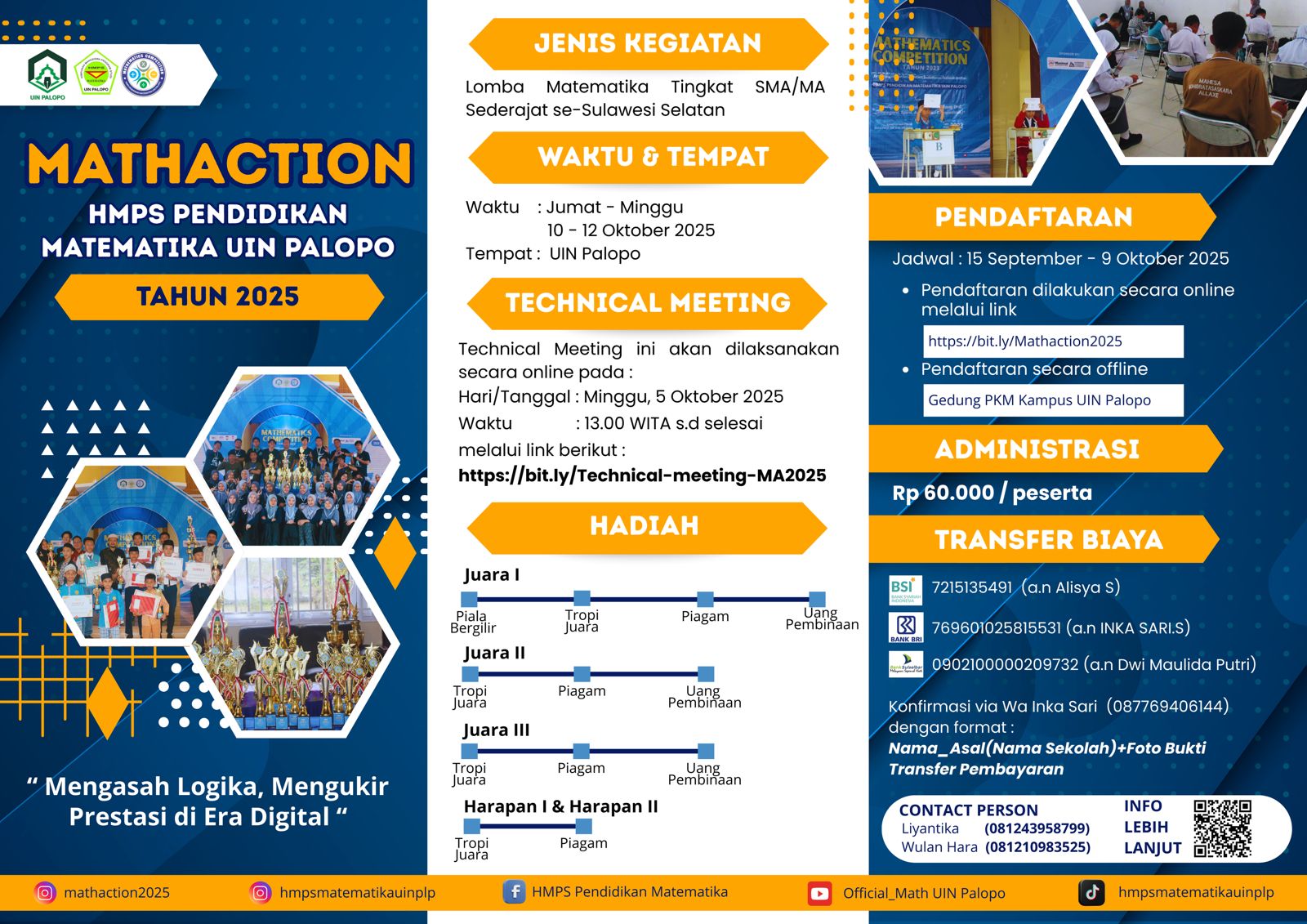 Coming Soon Mathaction 2025, Ajang Bergengsi di UIN Palopo bagi Pelajar Sulsel