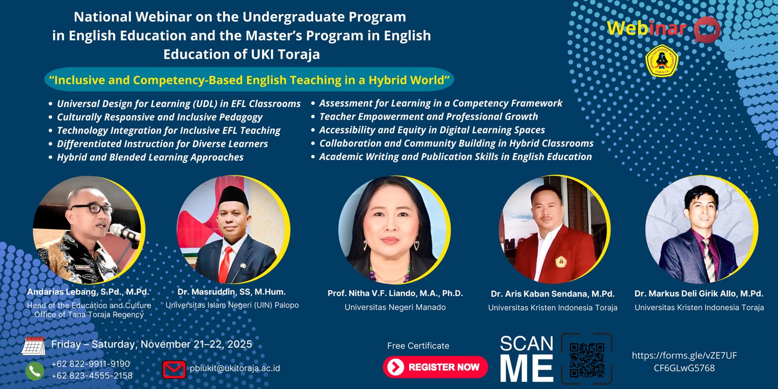 Keterampilan Menulis Akademik Ala Warek UIN Palopo dalam Webinar Nasional UKI Toraja