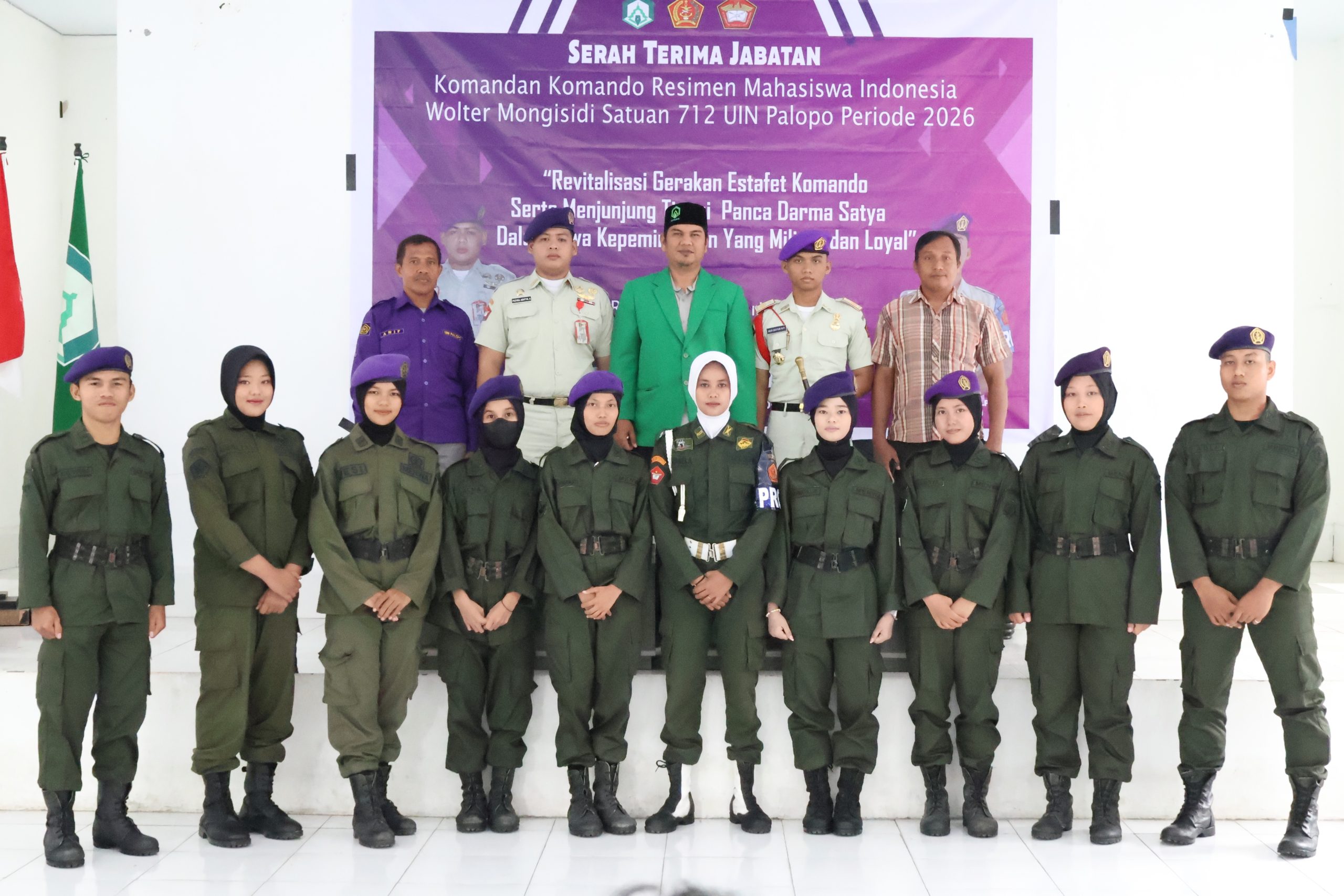 Sertijab Komandan Menwa 712, WR III Dorong Program Kerja Selaras Visi UIN Palopo