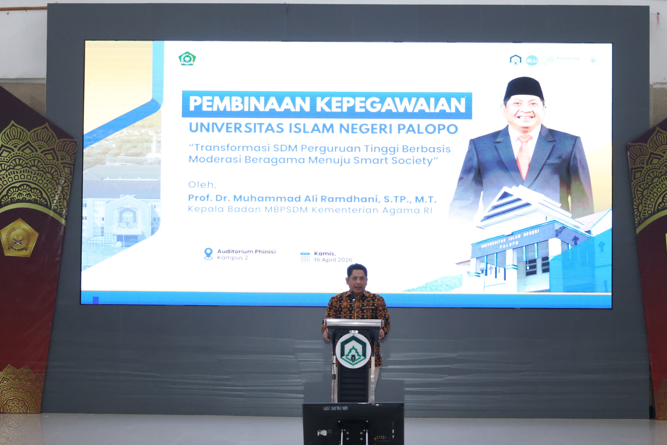Hadirkan Kepala BMBPSDM Kemenag RI, UIN Palopo Dorong Transformasi SDM Menuju Smart Society