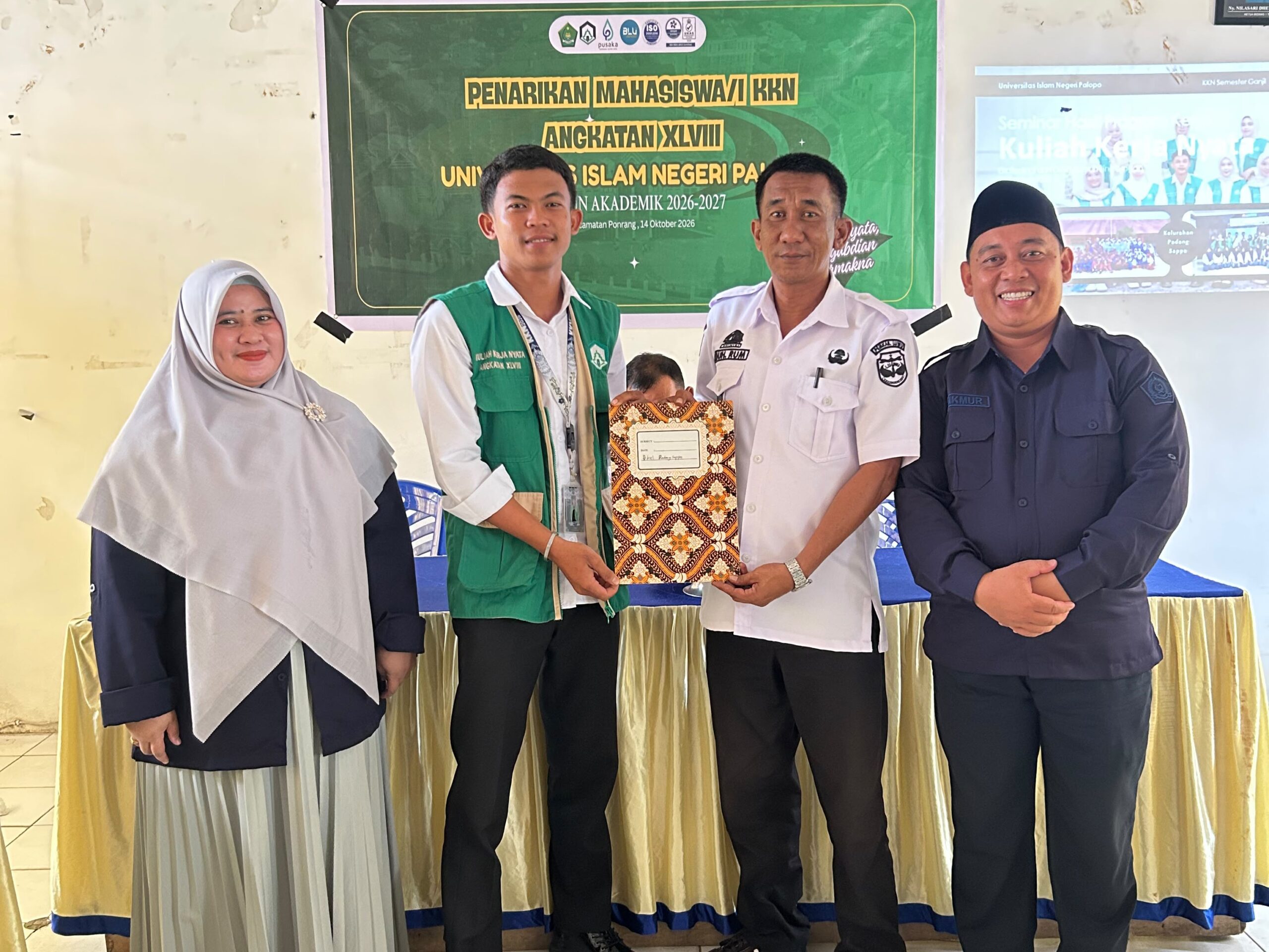 Mahasiswa KKN UIN Palopo di Kecamatan Ponrang Resmi Ditarik, Paparkan Hasil Program Kerja